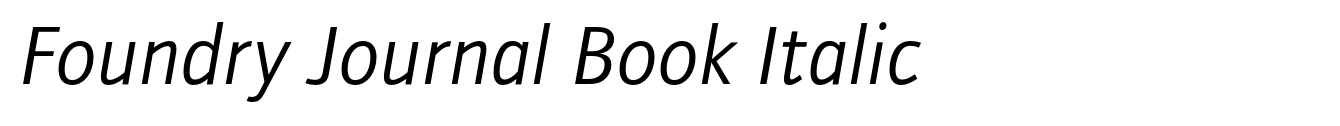 Foundry Journal Book Italic